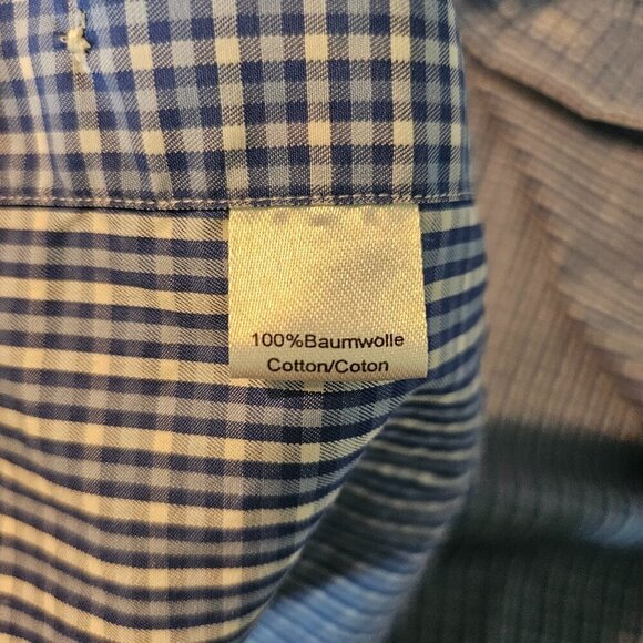 Mens Ledbury Button Up Dress Shirt Blue - Picture 7 of 8